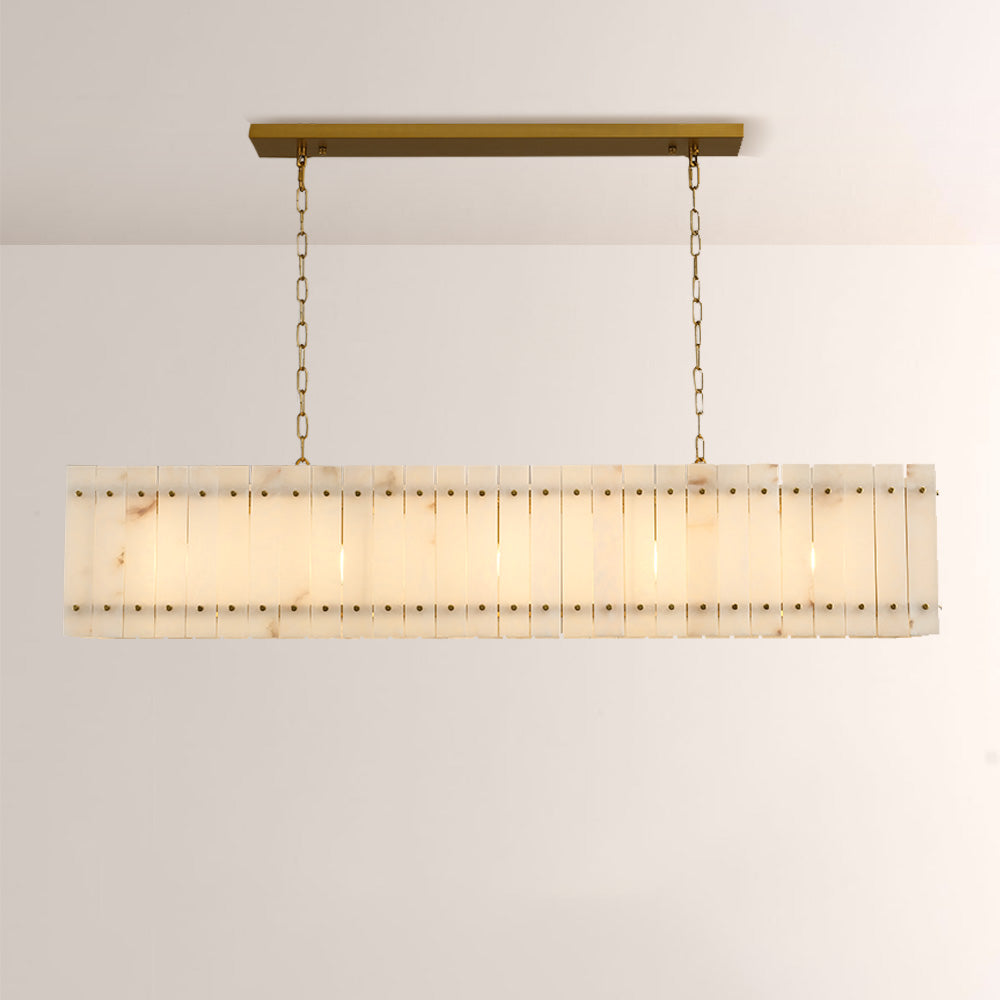 Mervin Alabaster Linear Chandelier 54"