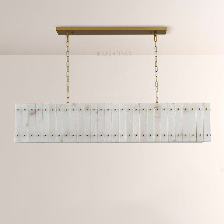 Mervin Alabaster Linear Chandelier 54"