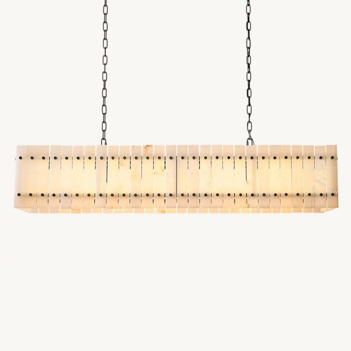 Mervin Alabaster Linear Chandelier 54"