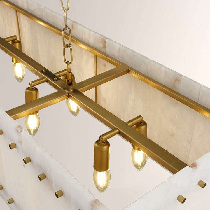 Mervin Alabaster Linear Chandelier 72"