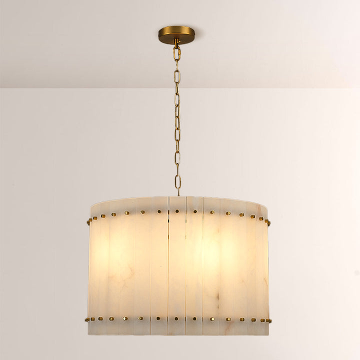 Mervin Alabaster Round Chandelier 22"