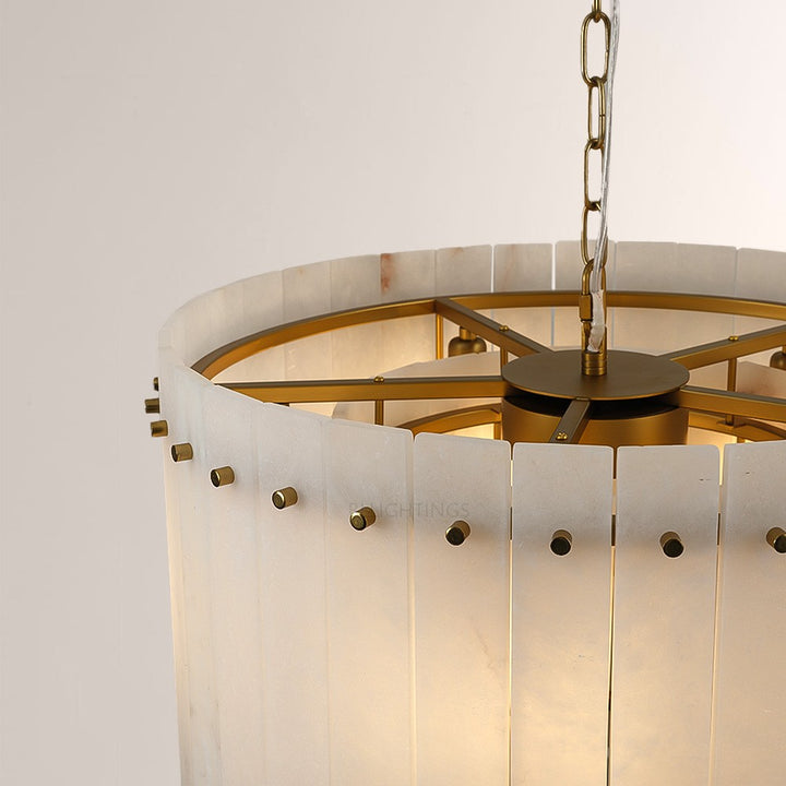 Mervin Alabaster Round Chandelier 22"