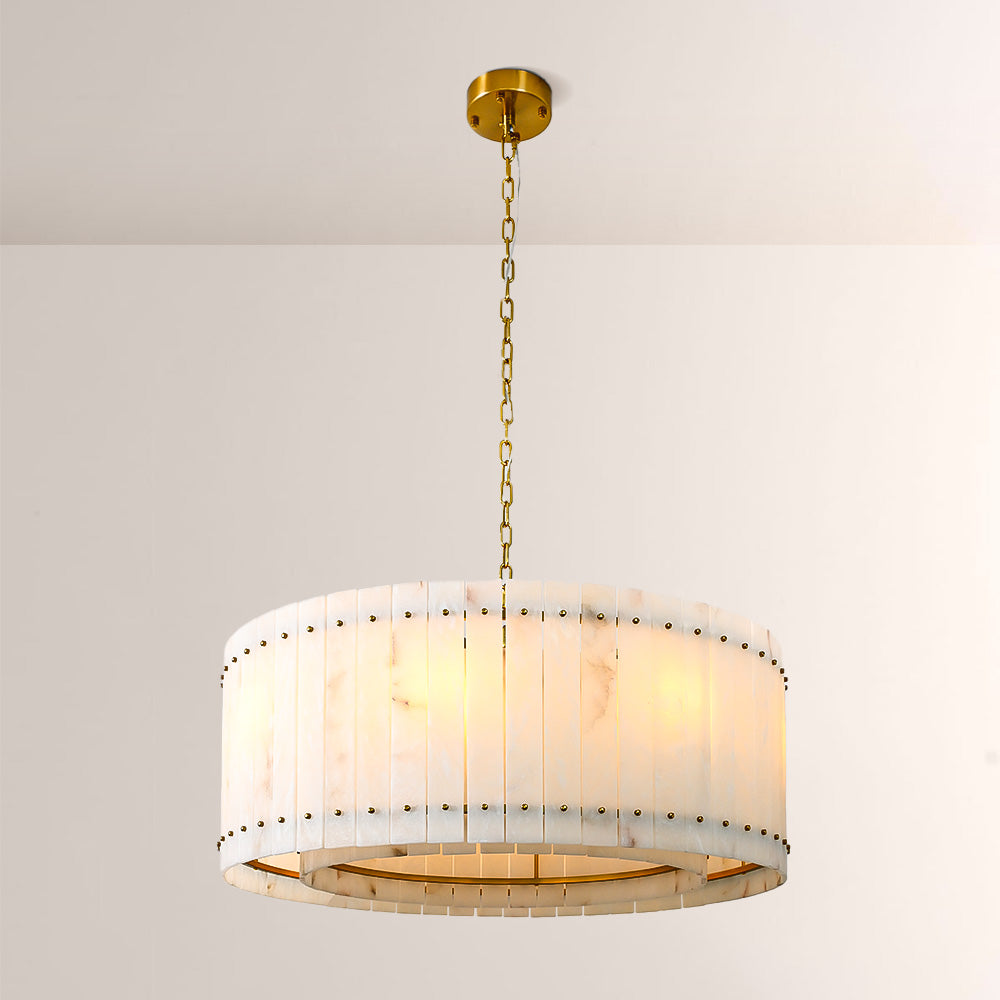 Mervin Alabaster Round Chandelier 37"