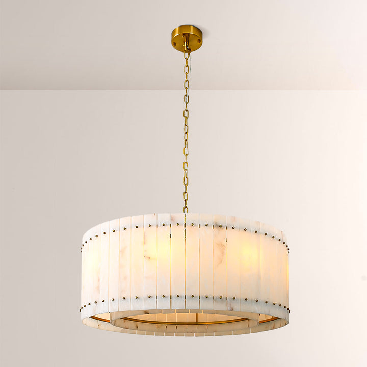 Mervin Alabaster Round Chandelier 37"