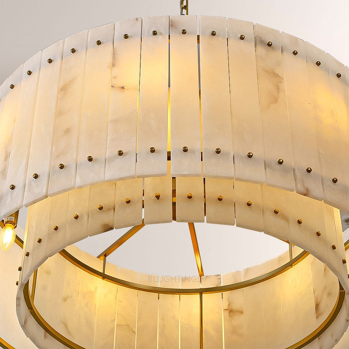 Mervin Alabaster Round Chandelier 37"