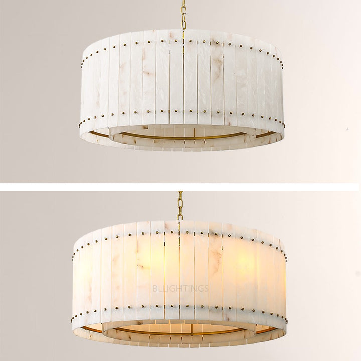 Mervin Alabaster Round Chandelier 37"