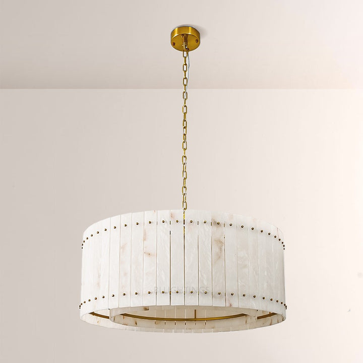 Mervin Alabaster Round Chandelier 37"