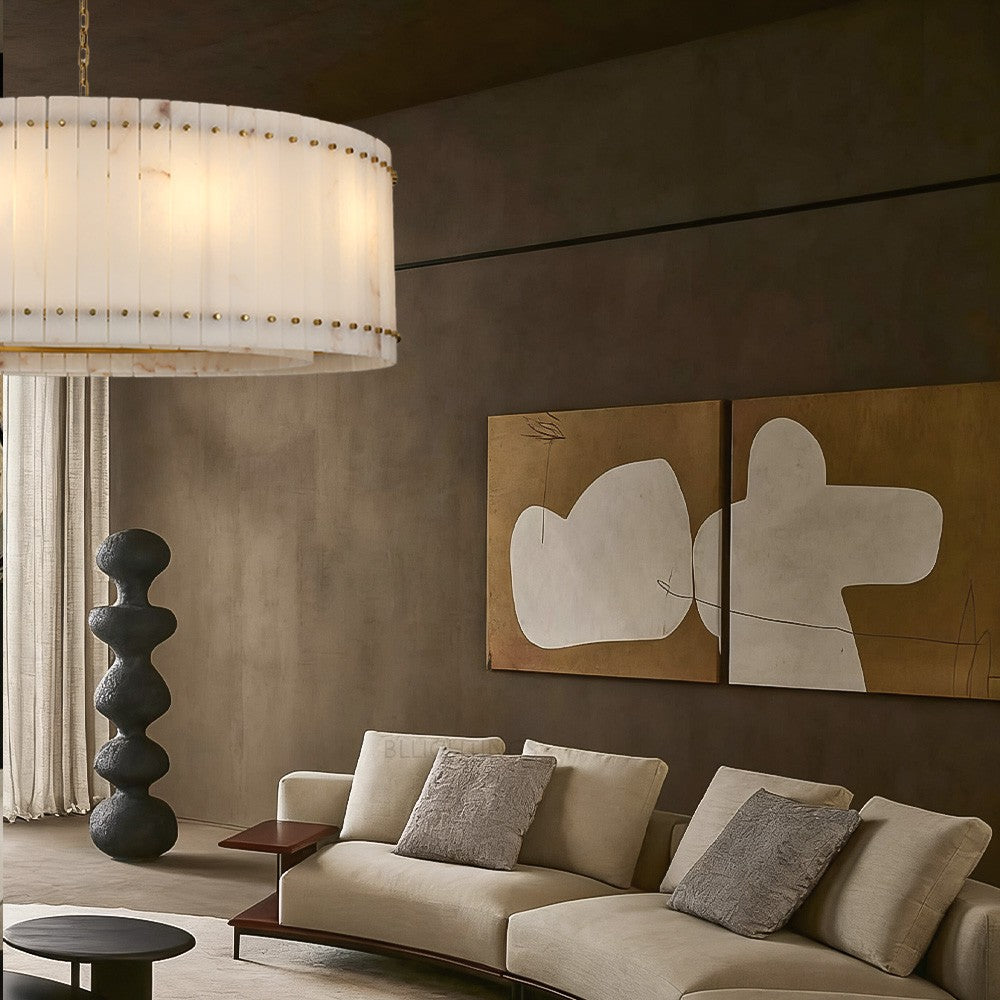 Mervin Alabaster Round Chandelier 48"