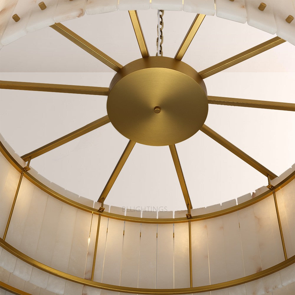 Mervin Alabaster Round Chandelier 60"