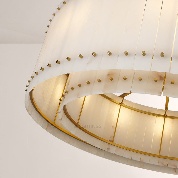Mervin Alabaster Round Chandelier 60"