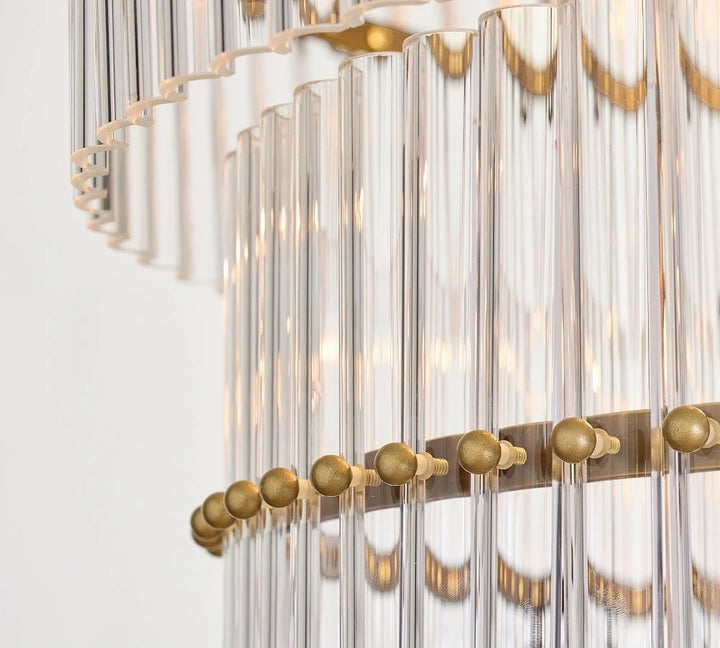 Monica Crystal Round 3-Tier Chandelier