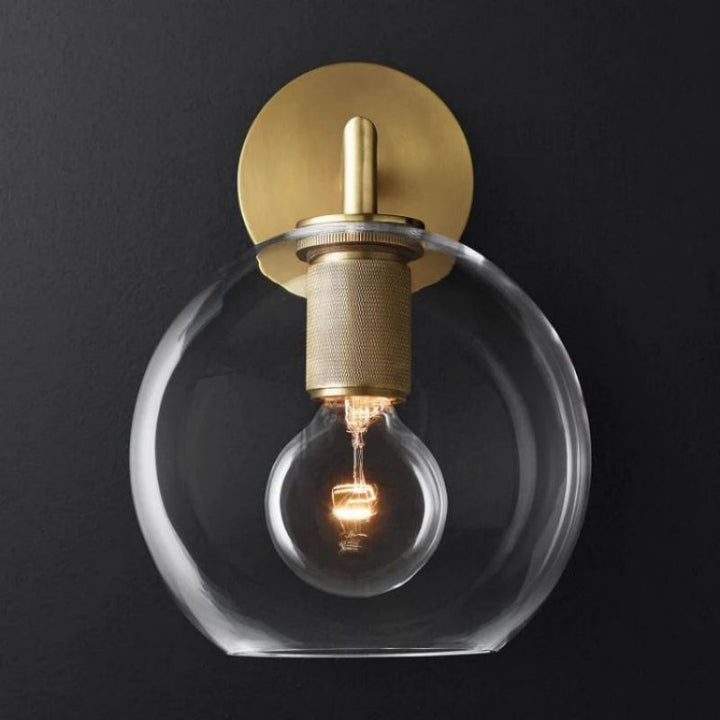 Mechanic Globe Shade Bedroom Sconce