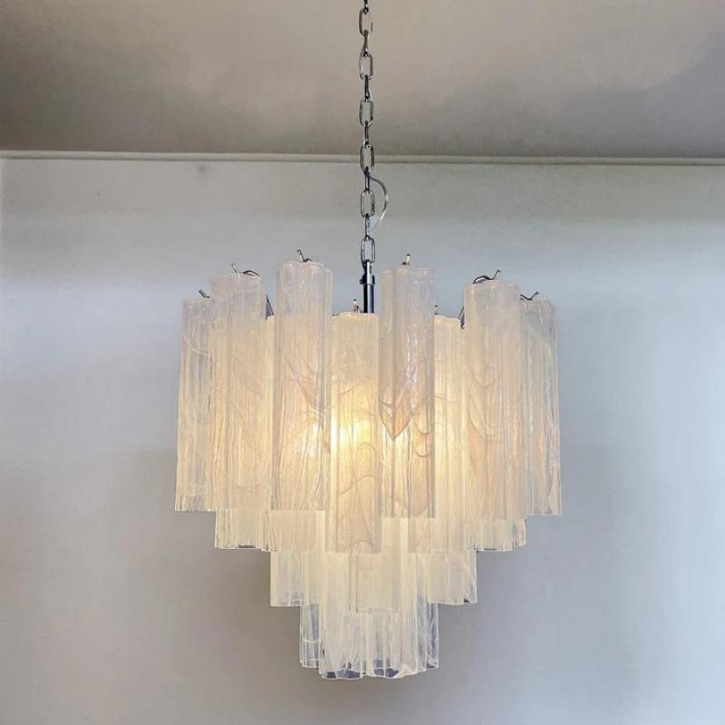 Murino Tube Chandelier- Alabaster white