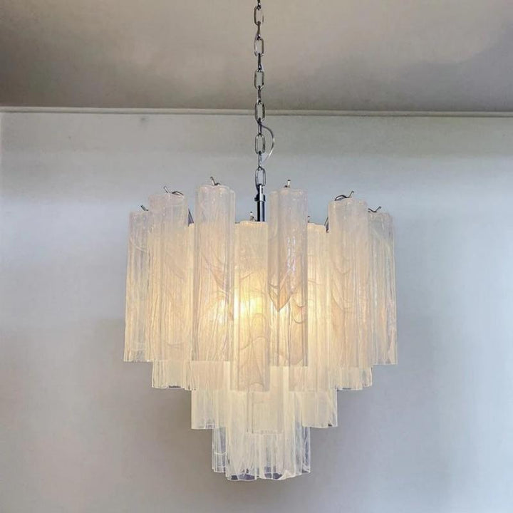 Murino Tube Chandelier- Alabaster white