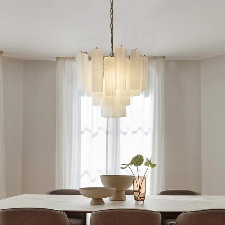 Murino Tube Chandelier  – Matte white