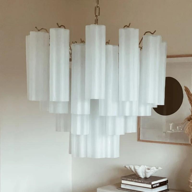 Murino Tube Chandelier  – Matte white