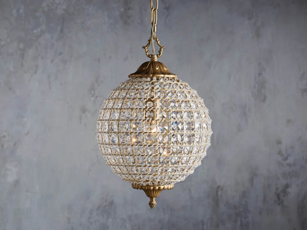 Nathan Crystal Round Chandelier