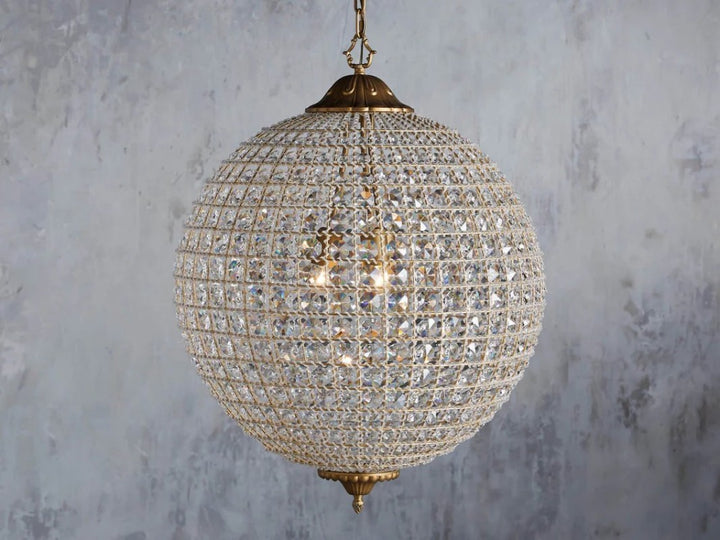 Nathan Crystal Round Chandelier