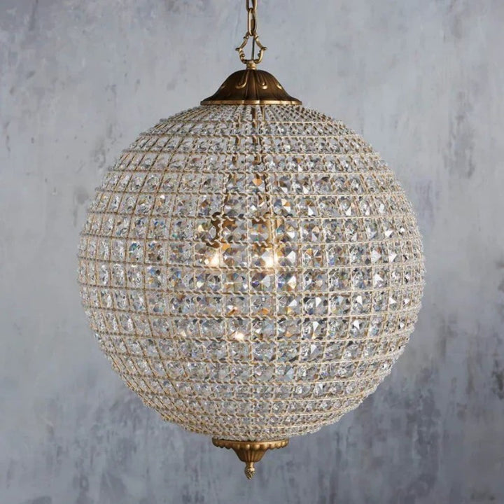 Nathan Crystal Round Chandelier