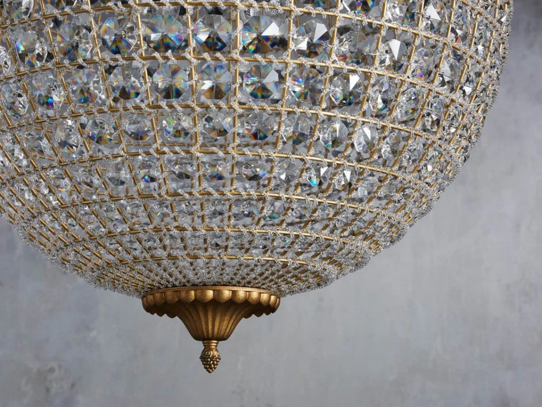 Nathan Crystal Round Chandelier