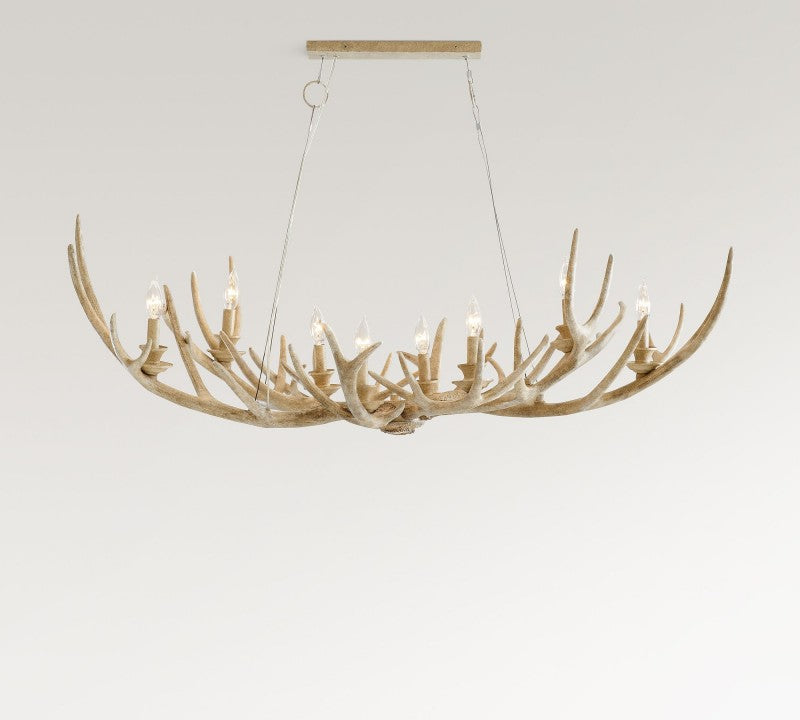Natural Antler Linear Chandelier 53”