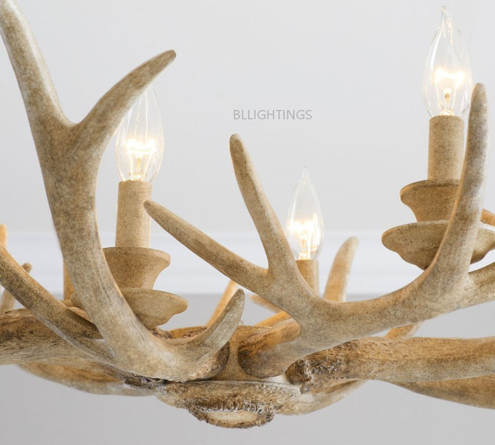 Natural Antler Linear Chandelier 53”