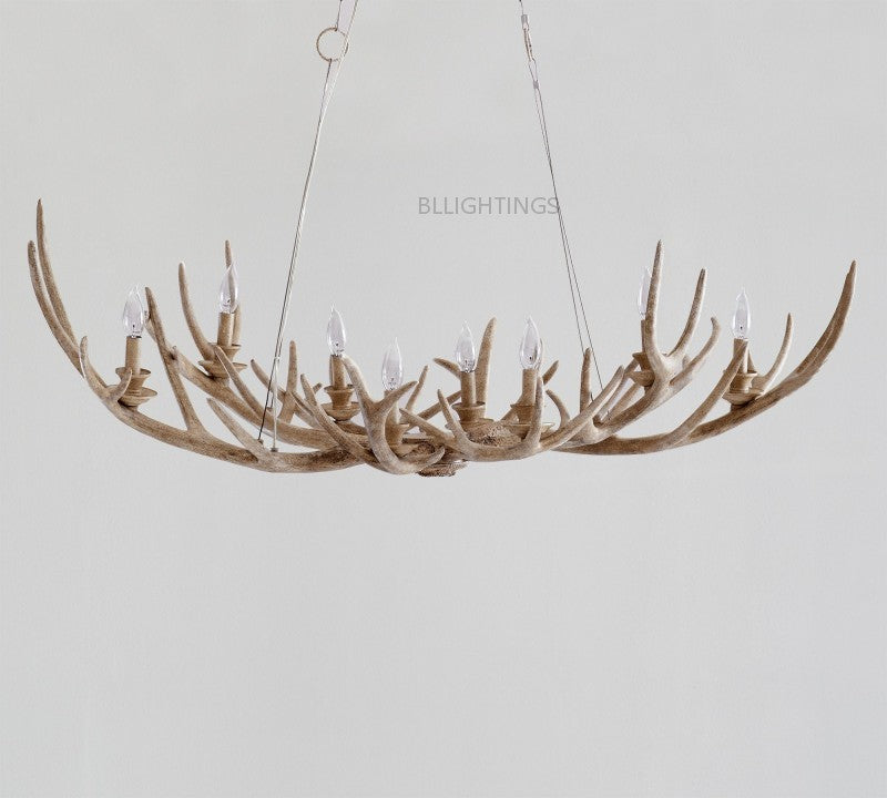 Natural Antler Linear Chandelier 53”