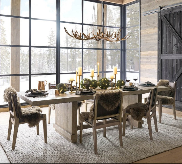 Natural Antler Linear Chandelier 53”