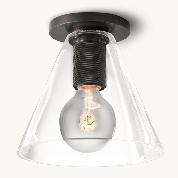 Navier Funnel Shade Flushmount