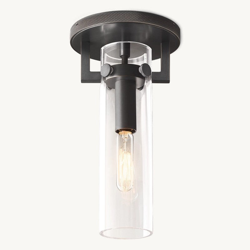 Navier Glass Cylinder Flushmount