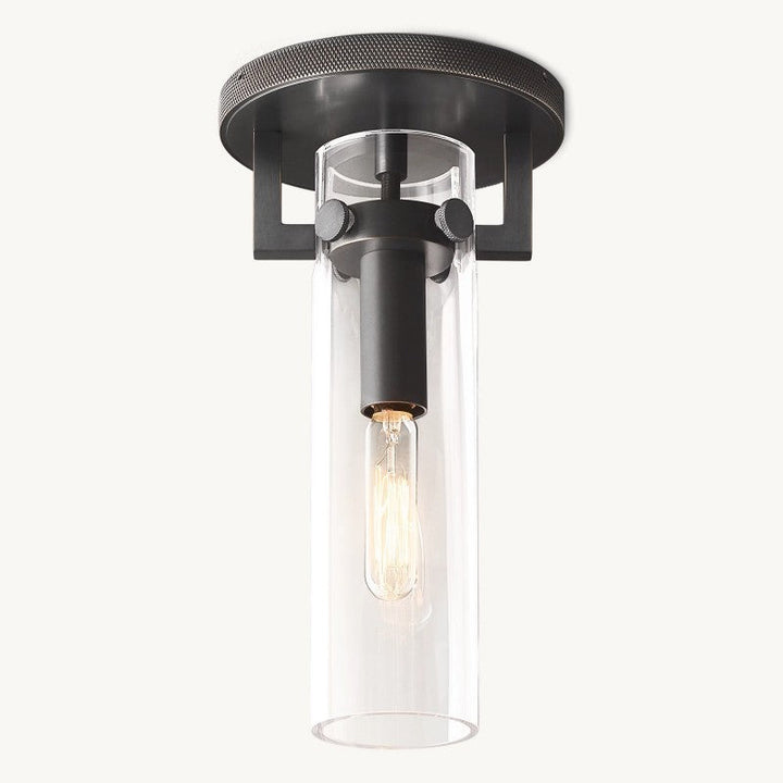 Navier Glass Cylinder Flushmount