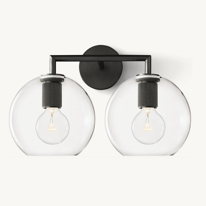 Navier Globe Shade Double Sconce