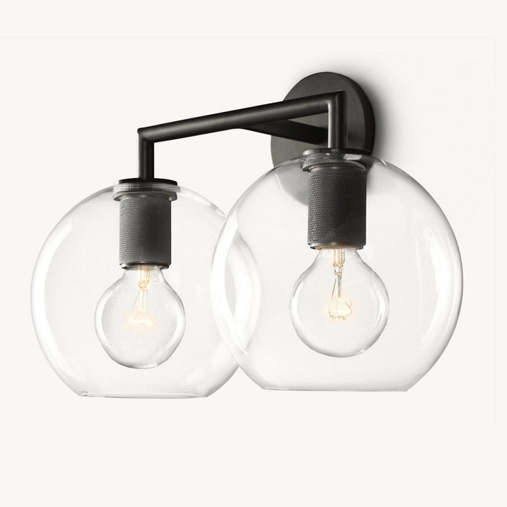 Navier Globe Shade Double Sconce