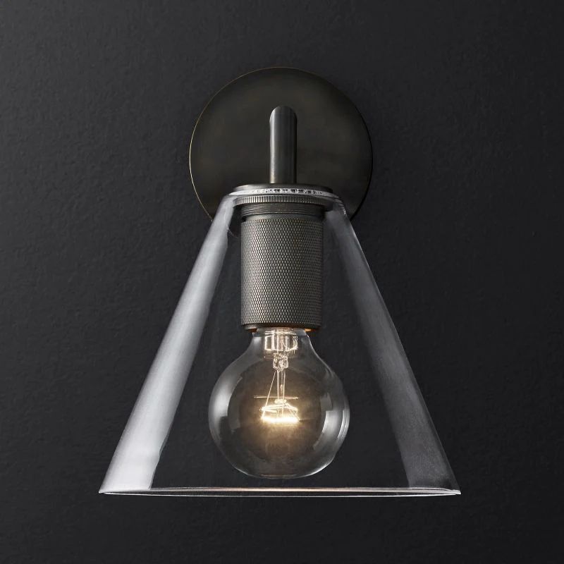 Navier Funnel Shade Bathroom Sconce