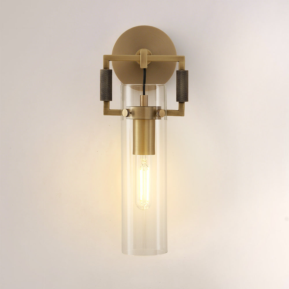Navier Glass Cylinder Wall Sconce 12"