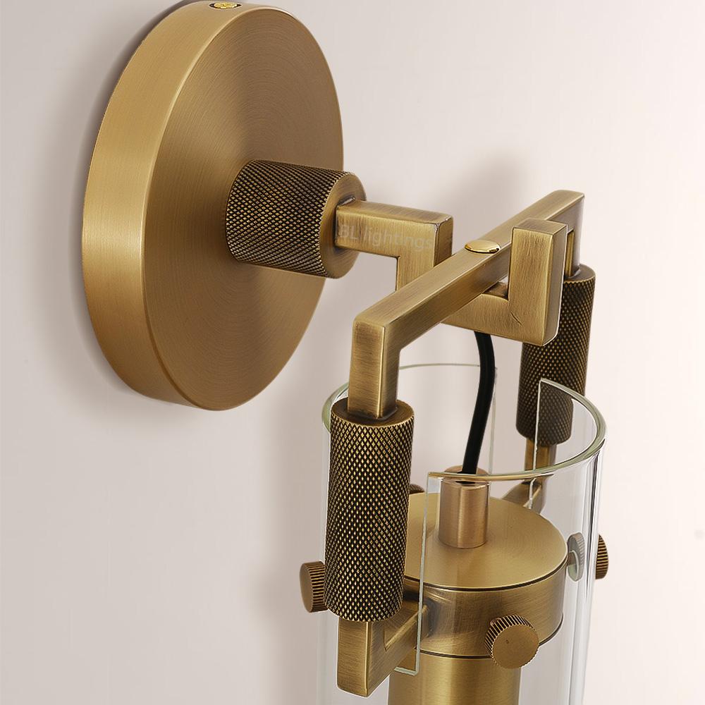Navier Glass Cylinder Wall Sconce 12"