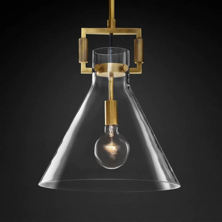 Navier Glass Funnel Island Pendant