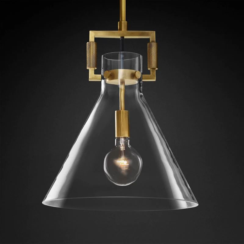 Navier Glass Funnel Island Pendant