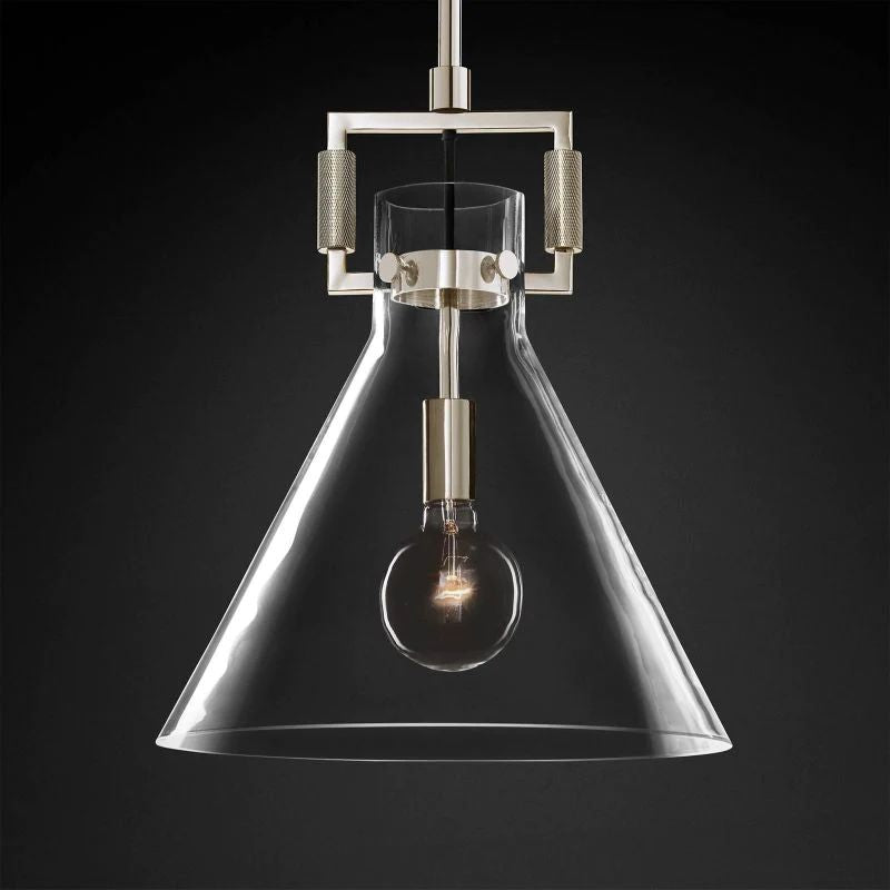Navier Glass Funnel Island Pendant