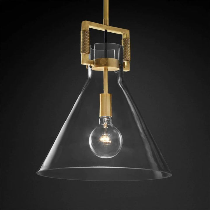Navier Glass Funnel Island Pendant