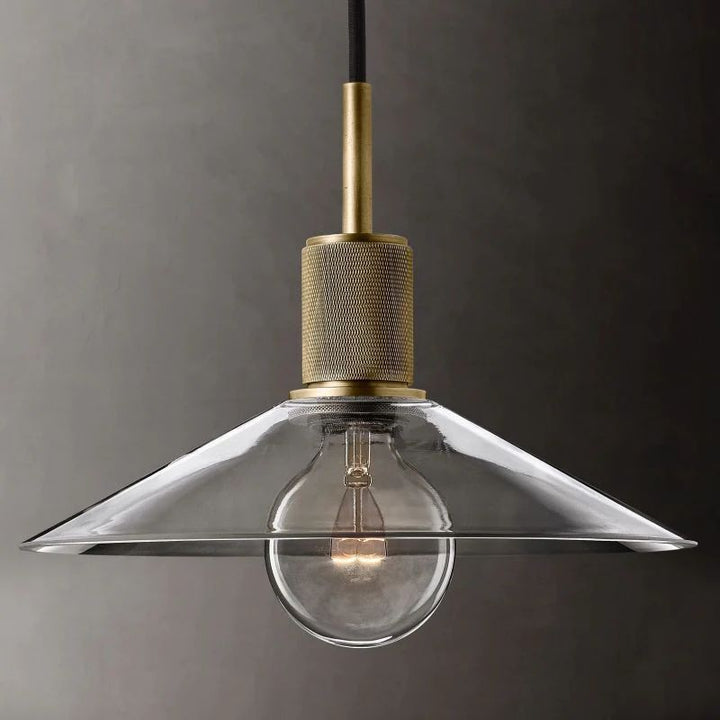 Navier Glass Slope Shade Island Pendant