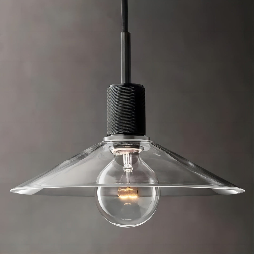 Navier Glass Slope Shade Island Pendant