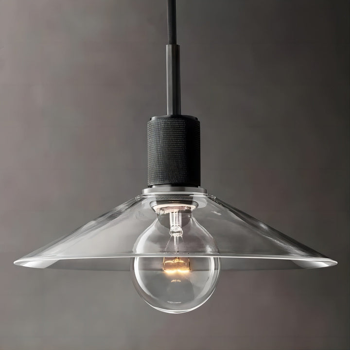 Navier Glass Slope Shade Island Pendant