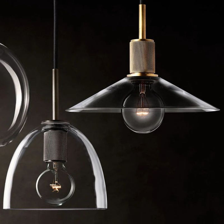 Navier Glass Slope Shade Island Pendant