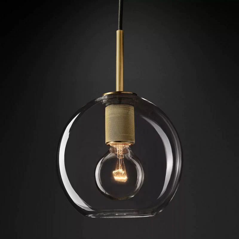 Navier Globe Shade Bedroom Pendant Light 8"