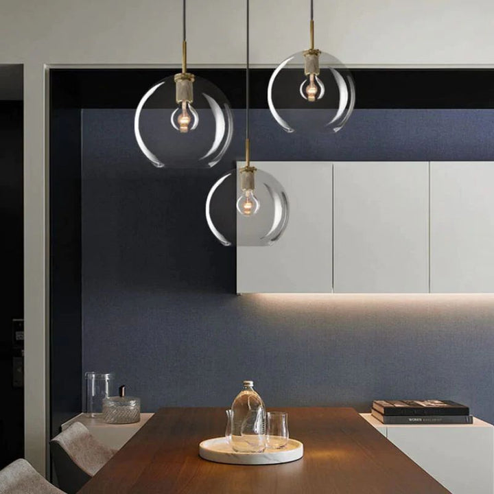 Navier Globe Shade Bedroom Pendant Light 8"