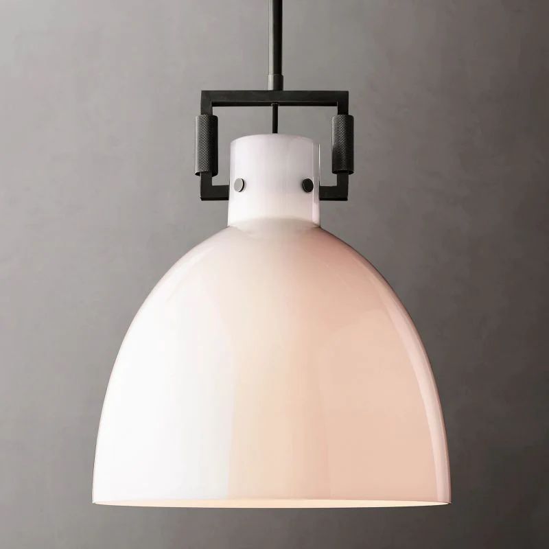 Navier Milk Glass Cloche Pendant