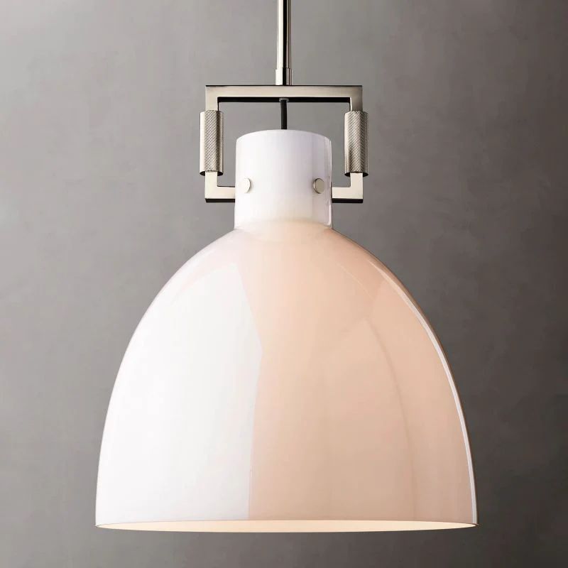 Navier Milk Glass Cloche Pendant