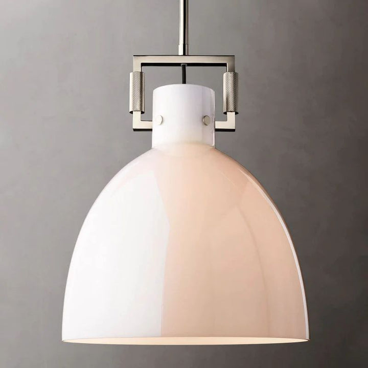 Navier Milk Glass Cloche Pendant