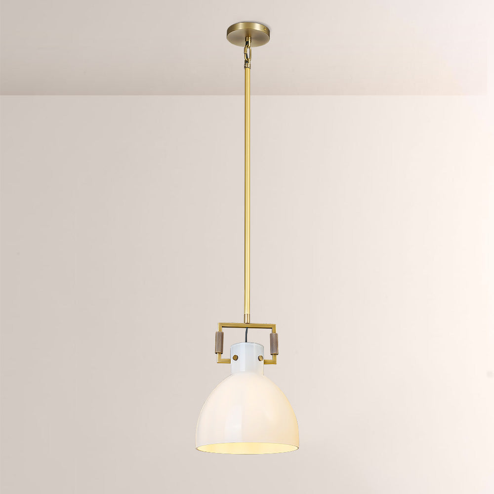 Navier Milk Glass Cloche Pendant